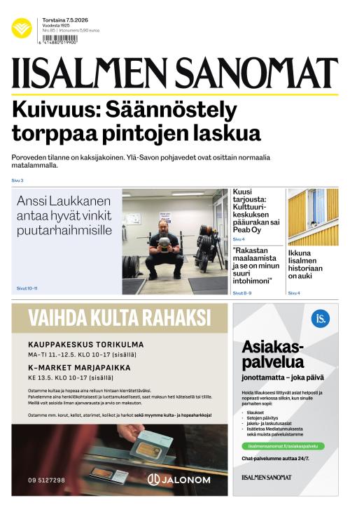 Iisalmen Sanomat 7.5.2026