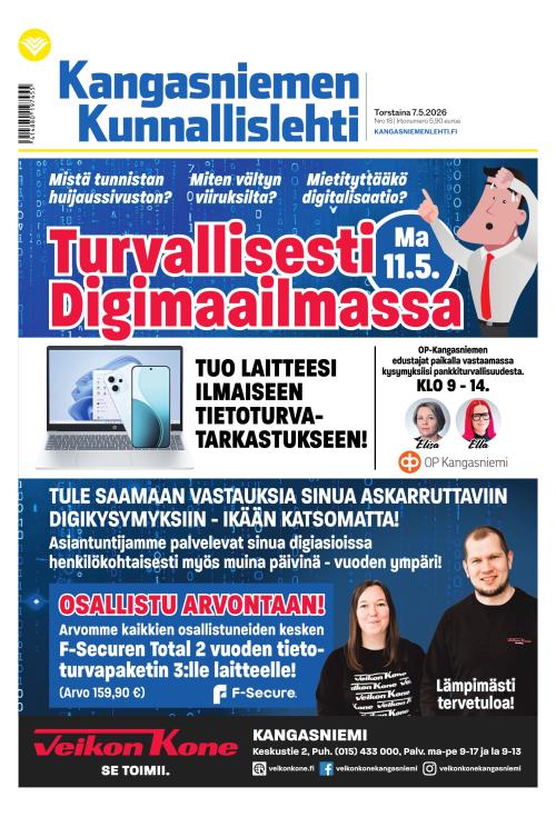 Kangasniemen kunnallislehti 7.5.2026