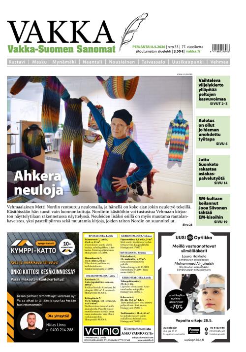 Vakka-Suomen Sanomat 8.5.2026