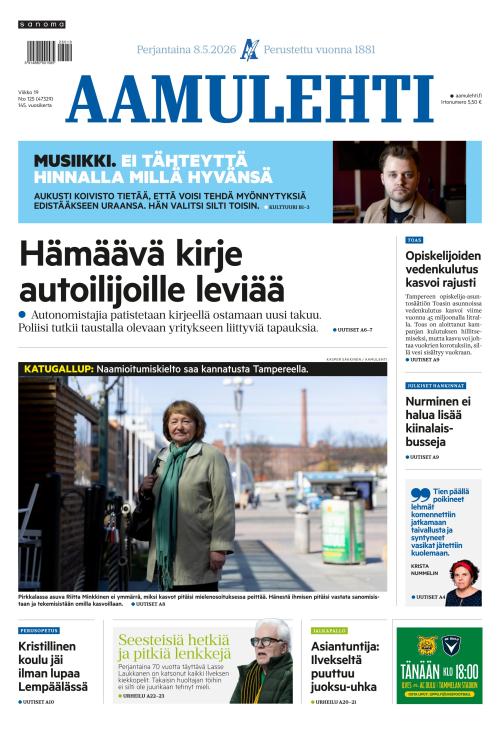Aamulehti 8.5.2026