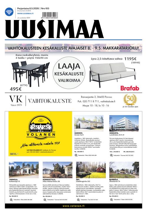 Uusimaa 8.5.2026