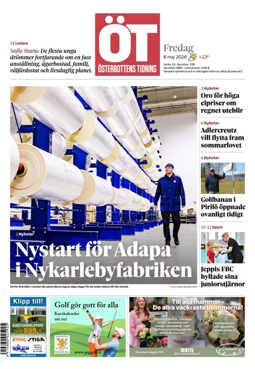 Österbottens Tidning 8.5.2026