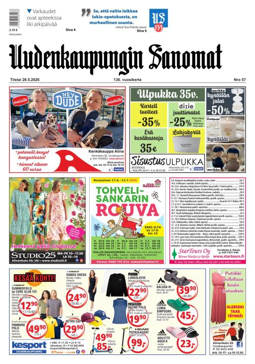 Uudenkaupungin Sanomat 26.5.2026