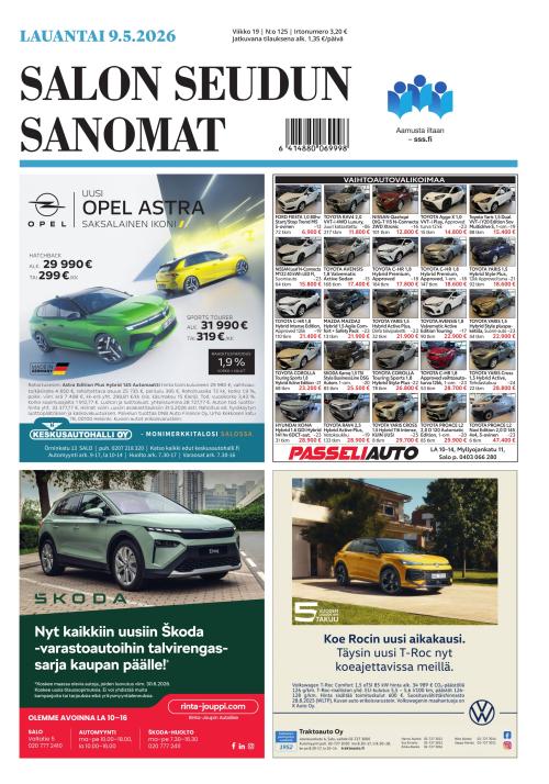 Salon Seudun Sanomat 9.5.2026