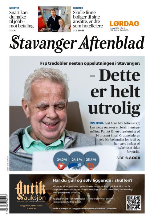 Stavanger Aftenblad 9.5.2026