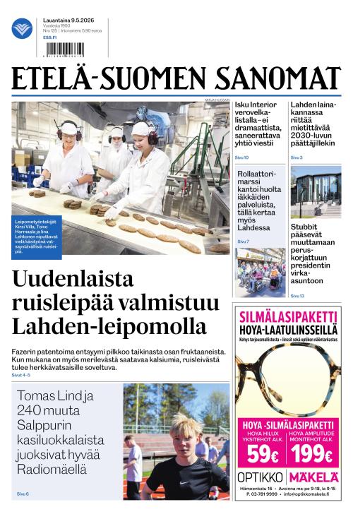 Etelä-Suomen Sanomat 9.5.2026