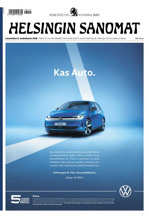 Helsingin Sanomat 9.5.2026