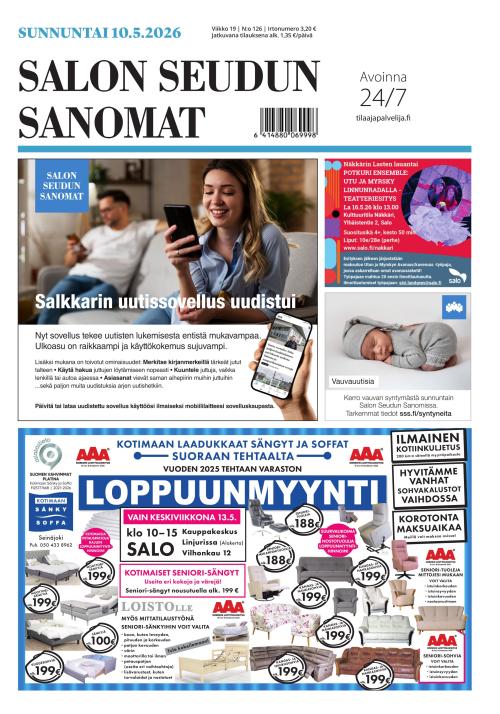 Salon Seudun Sanomat 10.5.2026