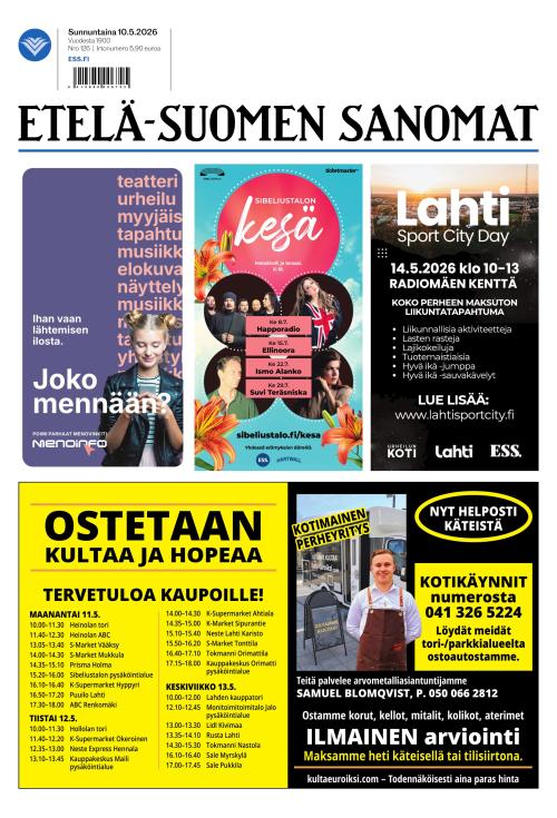 Etelä-Suomen Sanomat 10.5.2026