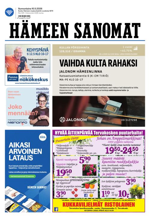 Hämeen Sanomat 10.5.2026