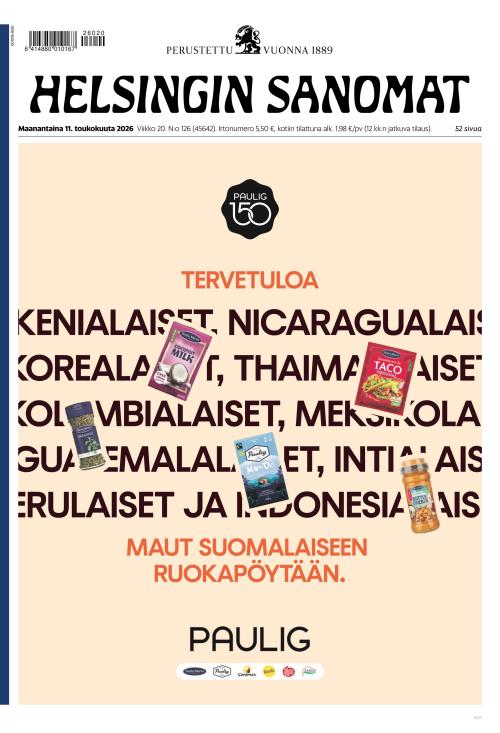 Helsingin Sanomat 11.5.2026