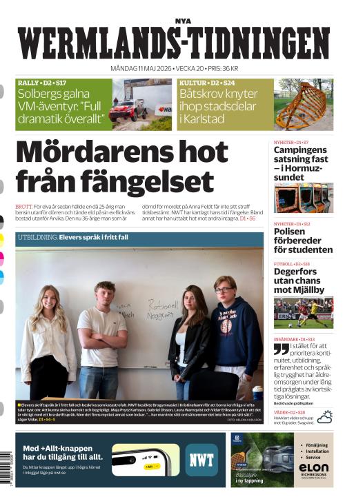 Nya Wermlands-Tidningen 11.5.2026