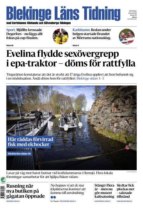 Blekinge Läns Tidning 11.5.2026