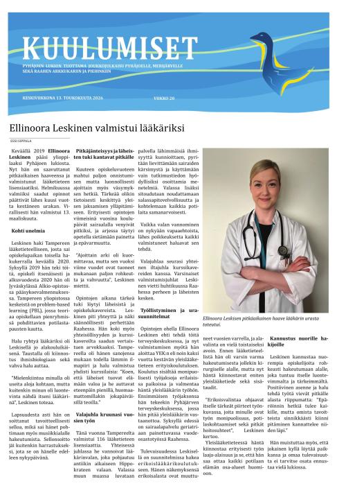 Pyhäjoen Kuulumiset 13.5.2026