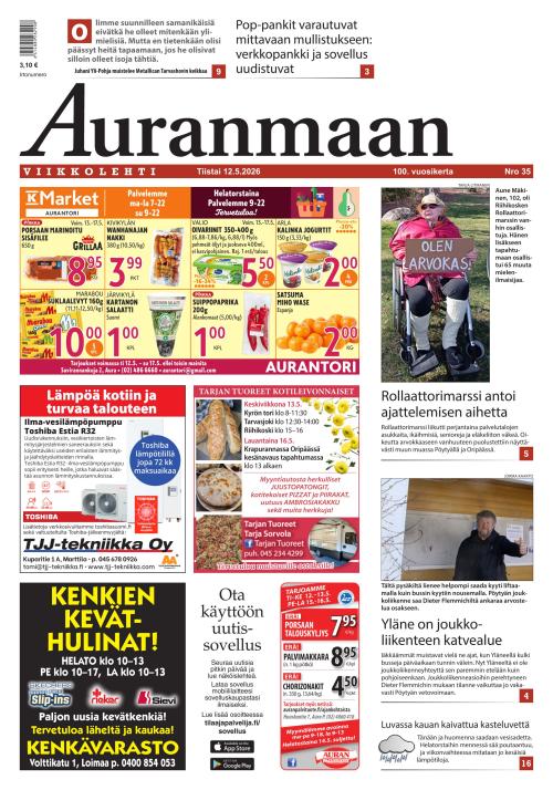 Auranmaan Viikkolehti 12.5.2026