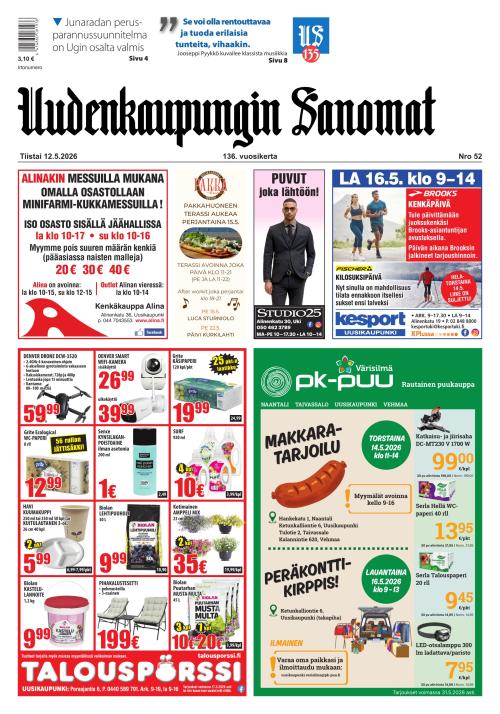 Uudenkaupungin Sanomat 12.5.2026