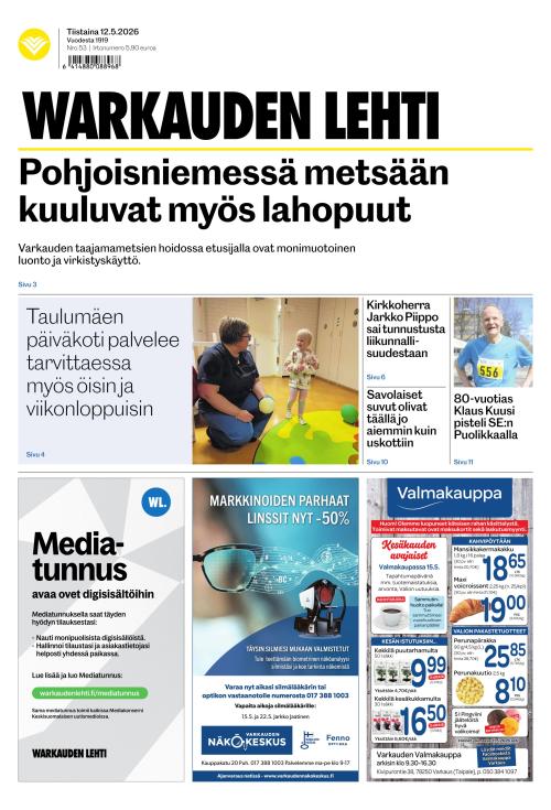 Warkauden Lehti 12.5.2026