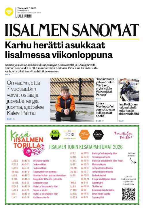 Iisalmen Sanomat 12.5.2026