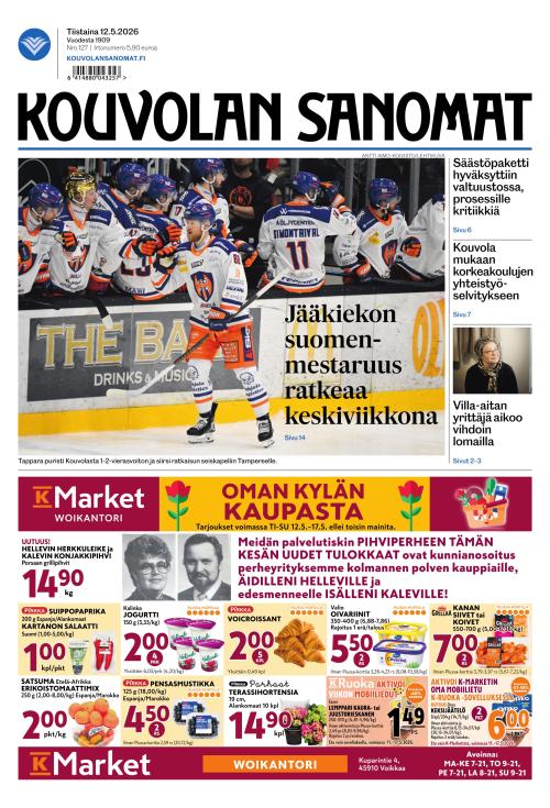 Kouvolan Sanomat 12.5.2026