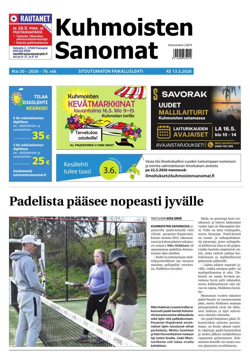 Kuhmoisten Sanomat 20/2026