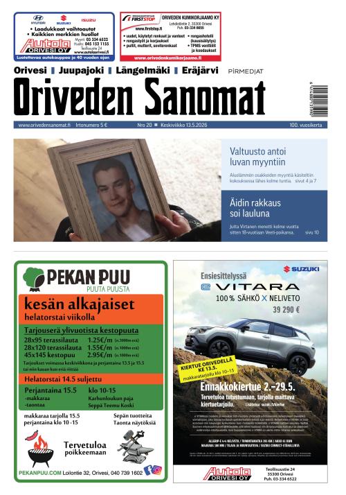 Oriveden Sanomat 13.5.2026