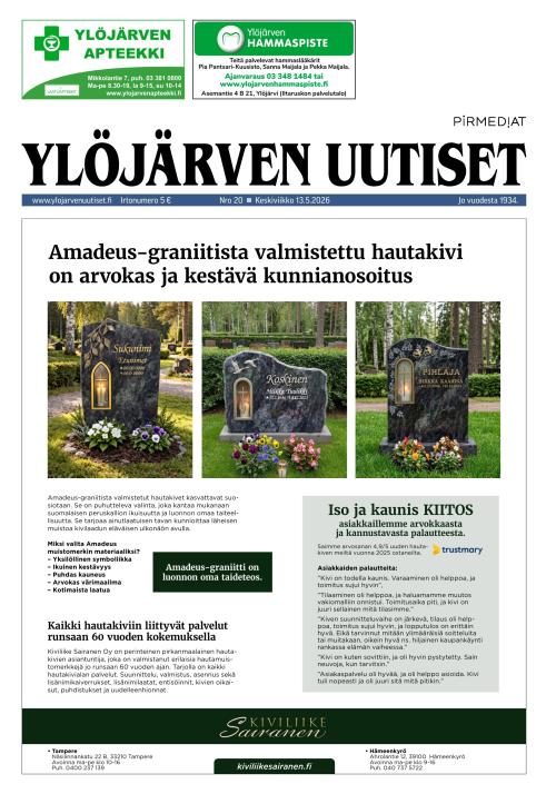 Ylöjärven Uutiset 13.5.2026