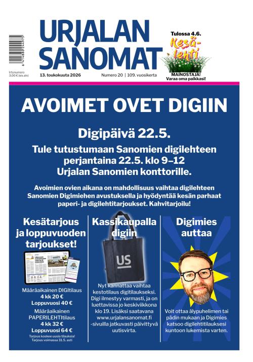 Urjalan Sanomat 13.5.2026