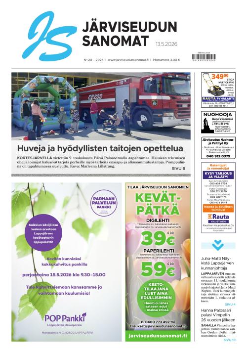 Järviseudun Sanomat 13.5.2026