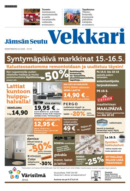 Jämsän Seutu ja Vekkari 13.5.2026