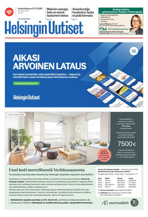 Helsingin Uutiset (Keskinen) 13.5.2026