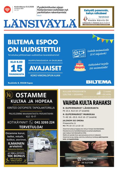 Länsiväylä 13.5.2026