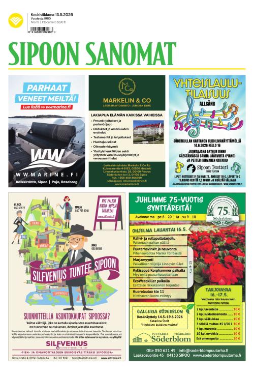 Sipoon Sanomat 13.5.2026