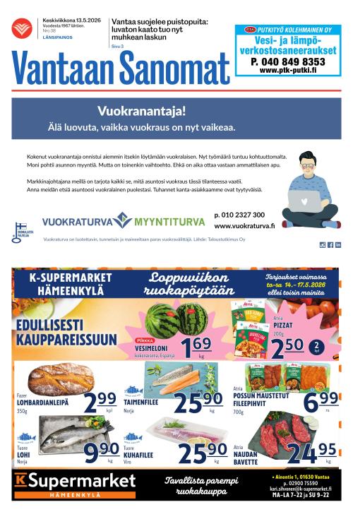 Vantaan Sanomat (Länsi) 13.5.2026