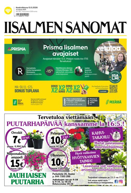 Iisalmen Sanomat 13.5.2026