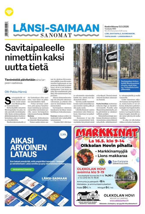 Länsi-Saimaan Sanomat 13.5.2026