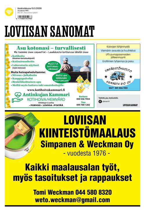 Loviisan Sanomat 13.5.2026