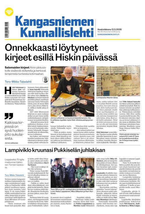 Kangasniemen kunnallislehti 13.5.2026