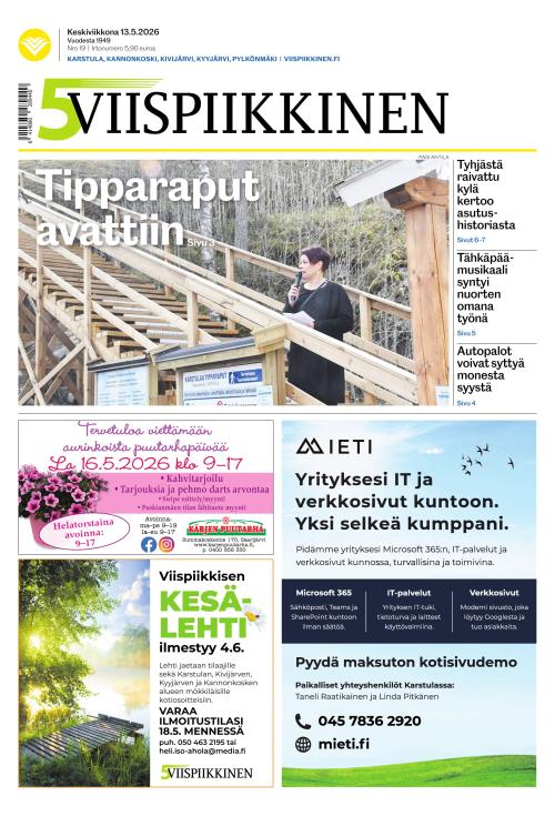 Viispiikkinen 13.5.2026