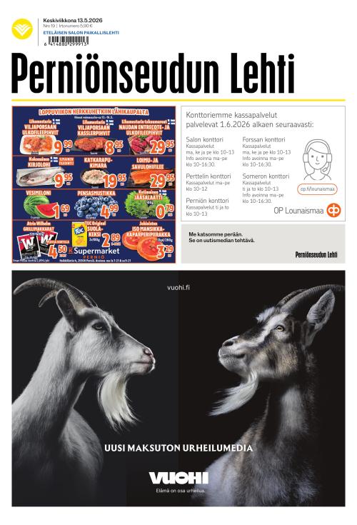 Perniönseudun Lehti 13.5.2026