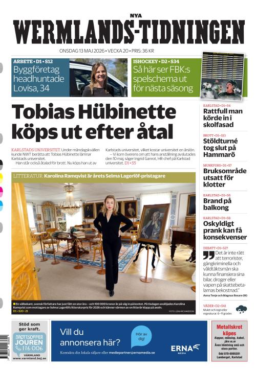 Nya Wermlands-Tidningen 13.5.2026