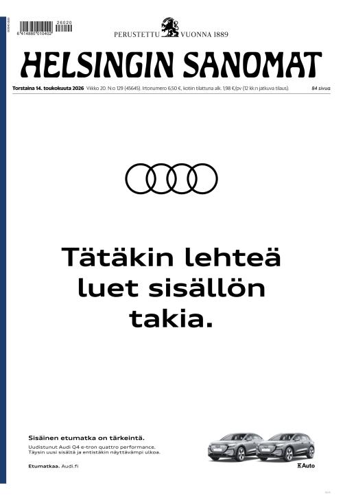 Helsingin Sanomat 14.5.2026