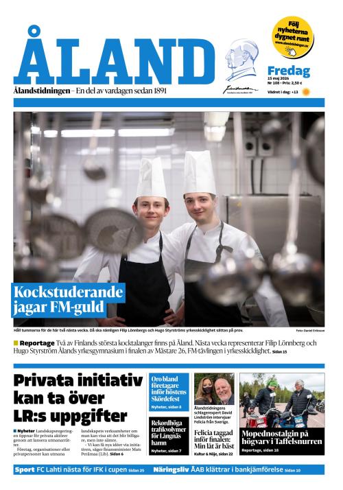 Ålandstidningen 15.5.2026