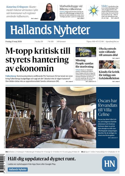 Hallands Nyheter 15.5.2026