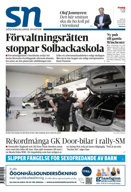 Södermanlands Nyheter 15.5.2026