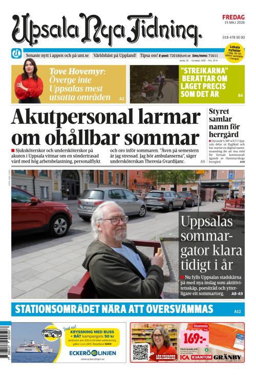 Upsala Nya Tidning 15.5.2026