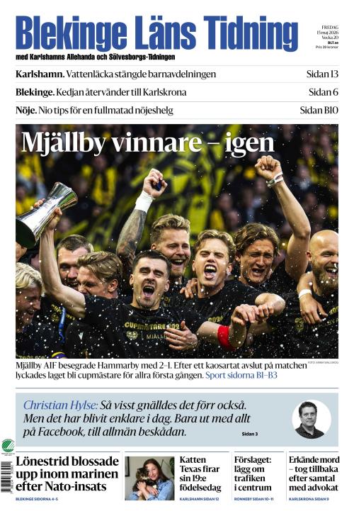 Blekinge Läns Tidning 15.5.2026