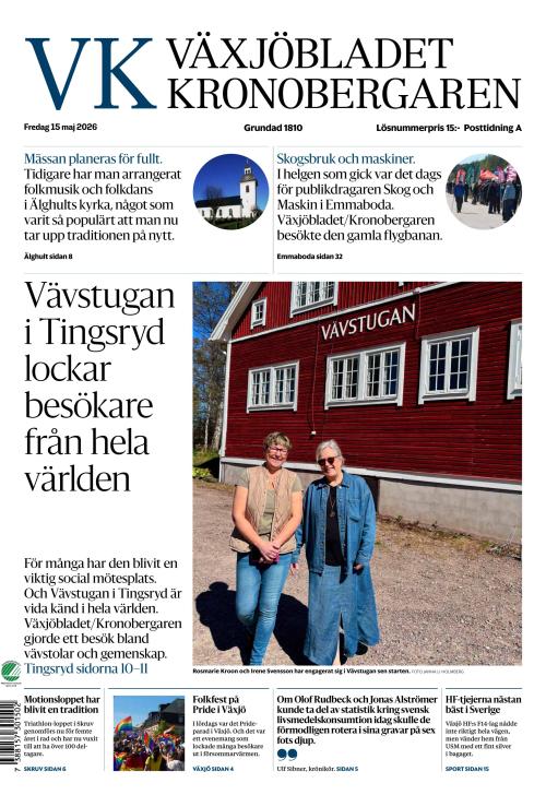 Växjöbladet Kronobergaren 15.5.2026