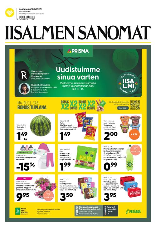 Iisalmen Sanomat 16.5.2026