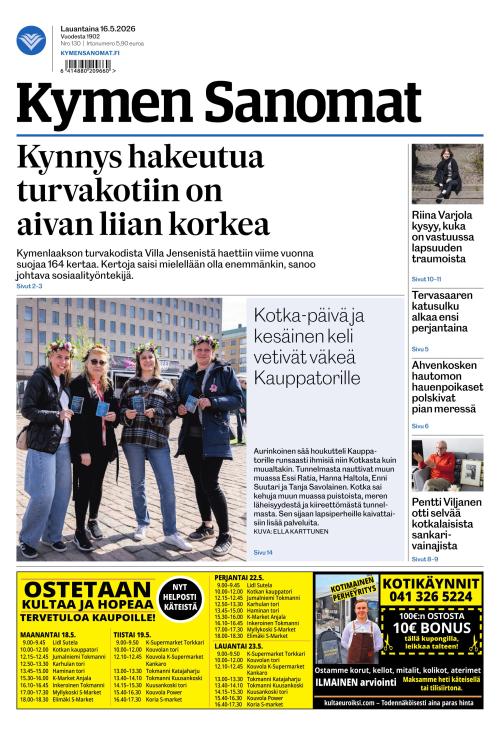 Kymen Sanomat 16.5.2026