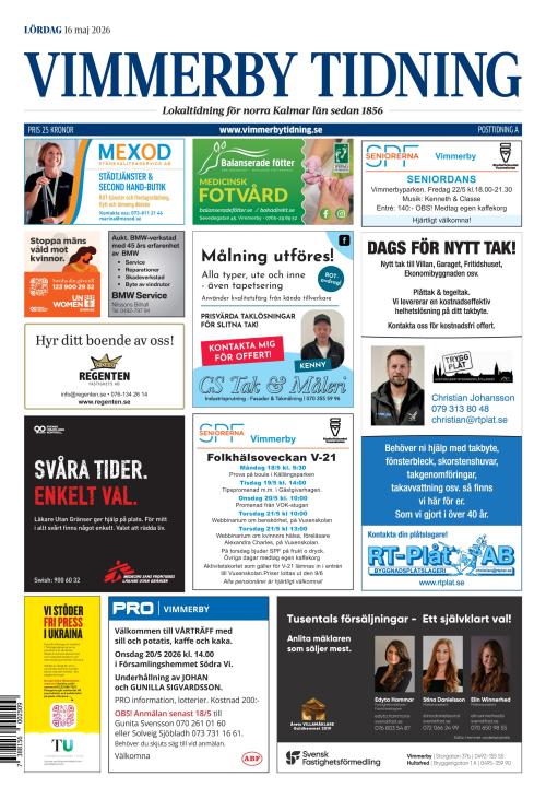Vimmerby Tidning / Kinda-Posten 16.5.2026